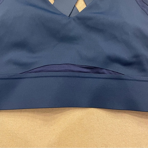 Brooks Drive Interlace Run Bra Navy Blue Size 32C/D - Picture 2 of 9